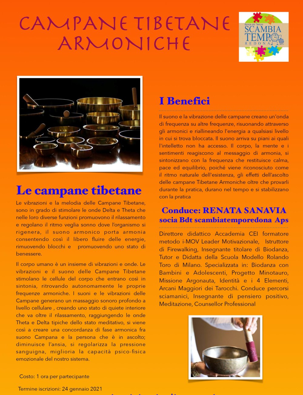campane tibetane armoniche